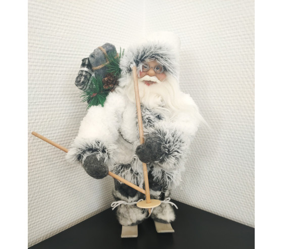 Père Noël 30cm sur ski avec...
