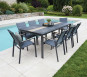 CARMEL XL NEW - Ensemble table et chaises de jardin - 12 places - Gris Anthracite