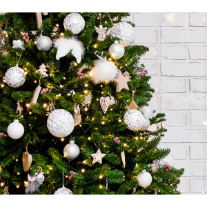 Guirlande lumineuse de sapin effet chute avec télécommande et micro-leds  180 cm (intérieur et extérieur), Décorations de Noël
