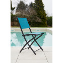 DIVINE - Chaise de jardin pliante - Bleu Canard