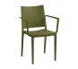 LAGOS - fauteuil de jardin plastique - Vert Olive