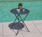 CAPRONE - Ensemble table et chaises de jardin - 2 places - Gris Anthracite